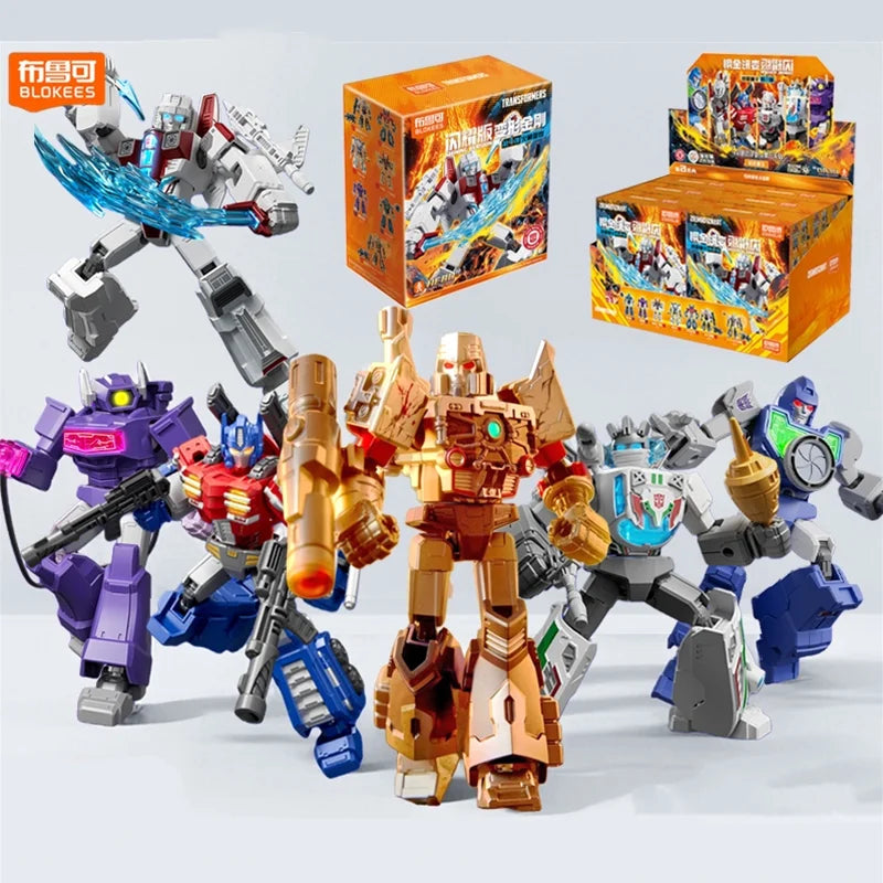 Blokees Transformers Grimlock Dinobots Starscream Optimus Prime Defender Version Transformation Bumblebee Robot Collection Toy