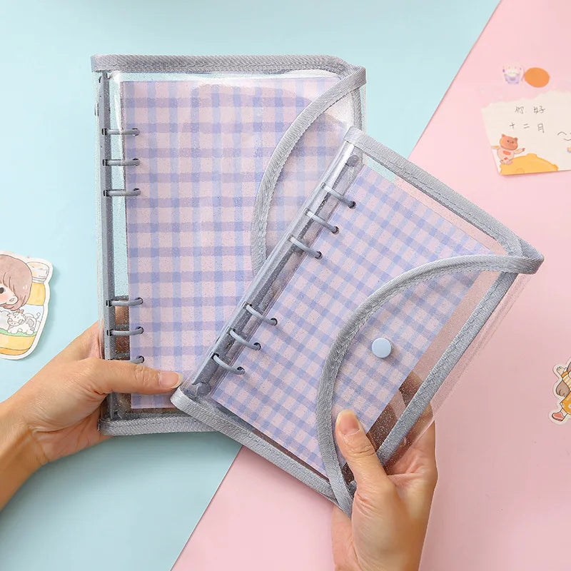 Cute Colour Grid A5/A6 Loose Leaf Notebook Refill Spiral Binder