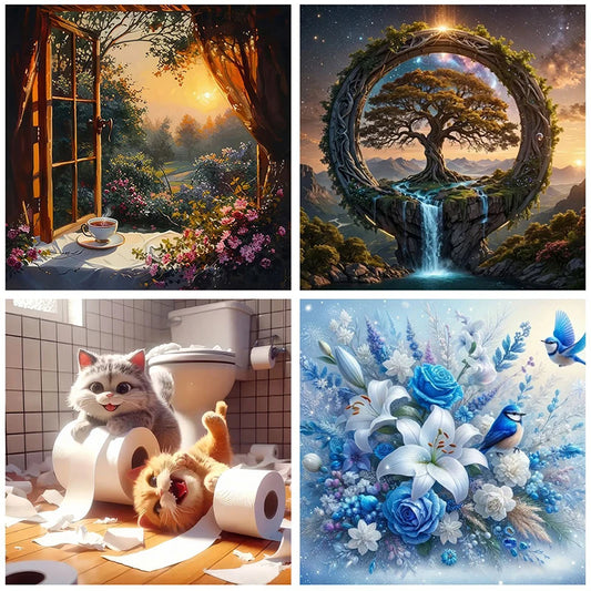 5D Diy Diamond Paintings Kits New 2025 Accessories 30x30 cm Wall Art Diamond Art Painting Kits Embroidery Full Crystal Mosaic