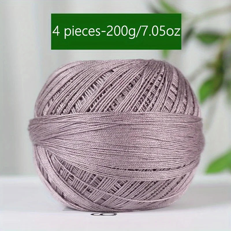 1PC Premium Mercerized Silk Lace Yarn Bundle-Soft, Durable, Vibrant Colors for DIY Knit & Crochet  Soft and Suitable for Summer