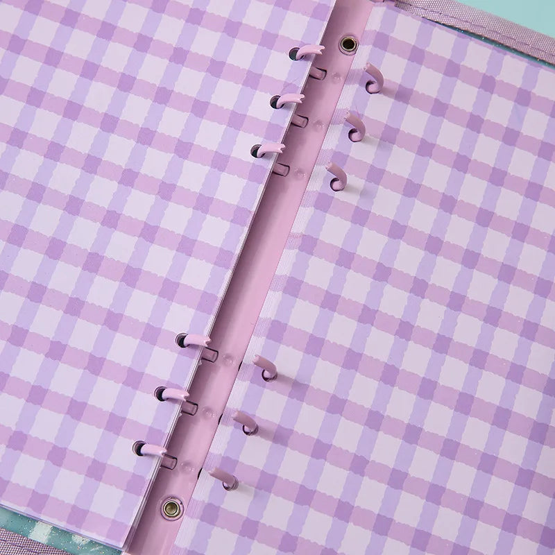 Cute Colour Grid A5/A6 Loose Leaf Notebook Refill Spiral Binder