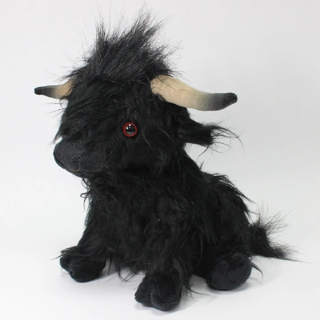 Cute Highland Cow Plush Toys Stuffed Animal Toy Dolls Simulation Long Hair Cow Plush for Kids Birthday Gift Home Decoration
