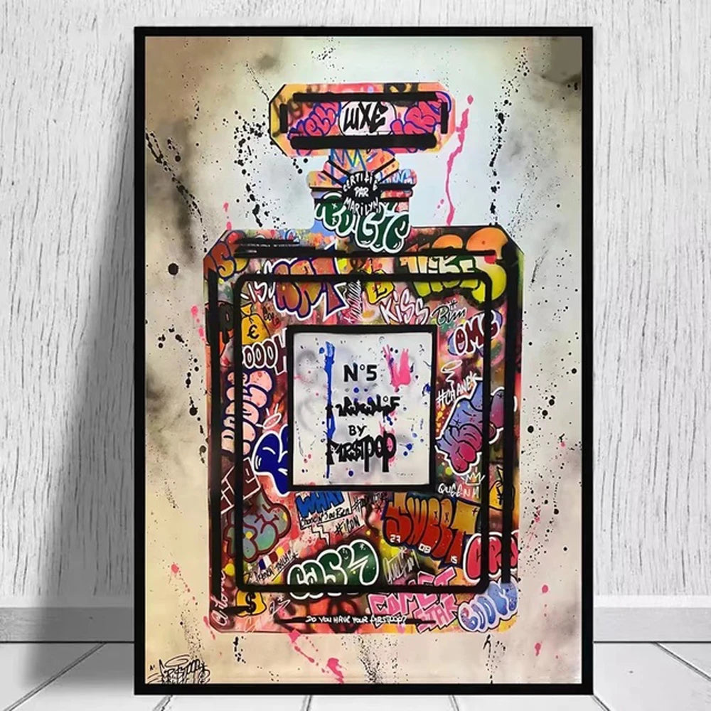 5d Diamond Painting Graffiti Perfume Street Art Full Diamond Embroidery Modern Fashion Women Bedroom Mosaic Home Decoration Gift