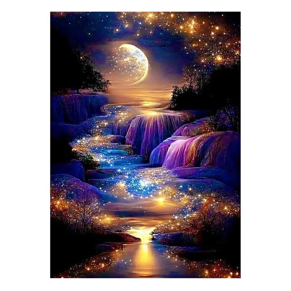 Handcrafted DIY Diamond Art Painting - Dreamy Landscape Series, Full Diamond Craft, Easy for Adult Beginners Exquisite Artworks