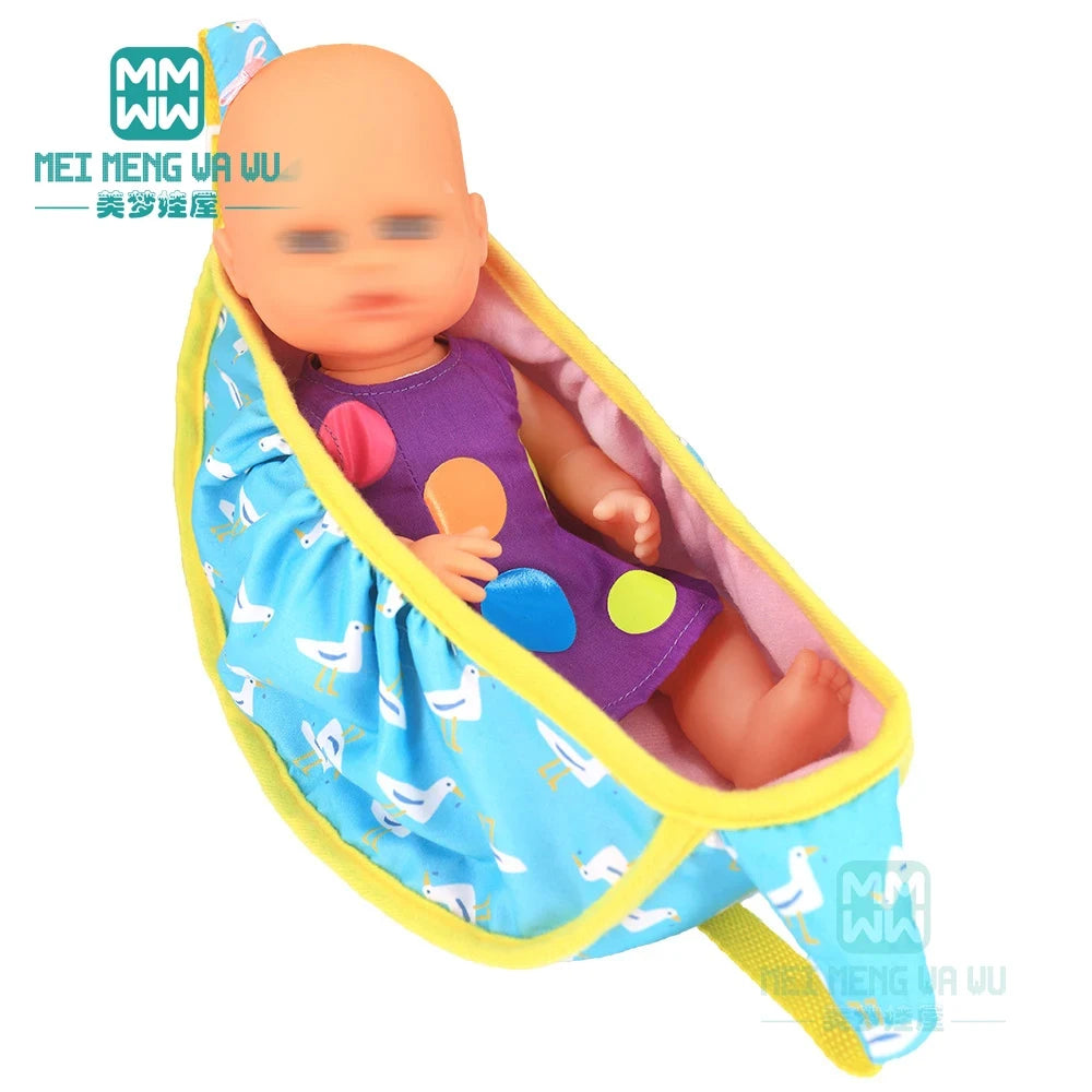 Doll accessories for 15-17inch new born doll backpack seat towel blanket Toy diaper Panties bag