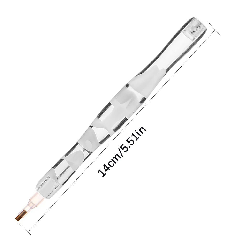 5D Diamond Painting Pen Crystal Point Drills Pen Handmade Tools With Metal Point Drill Heads Multi Placer Pen Tip Accessories