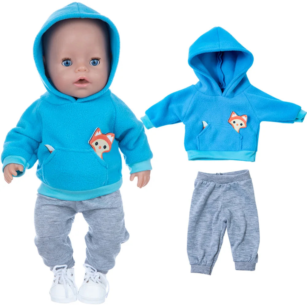 2025 New Dolls Outfit Suits For 17 inch 43cm Baby Reborn Doll Cute Jumpers Rompers New Born Doll Clothes