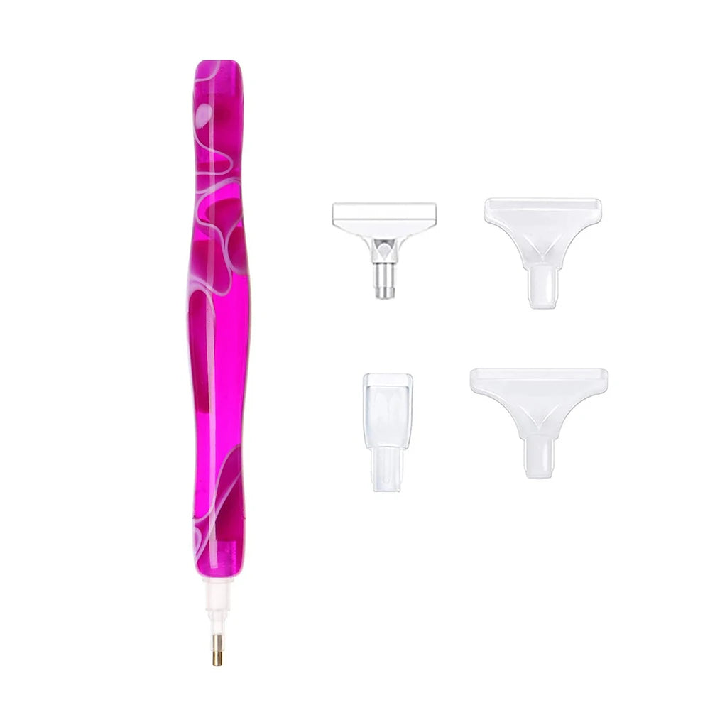 5D Diamond Painting Pen Crystal Point Drills Pen Handmade Tools With Metal Point Drill Heads Multi Placer Pen Tip Accessories