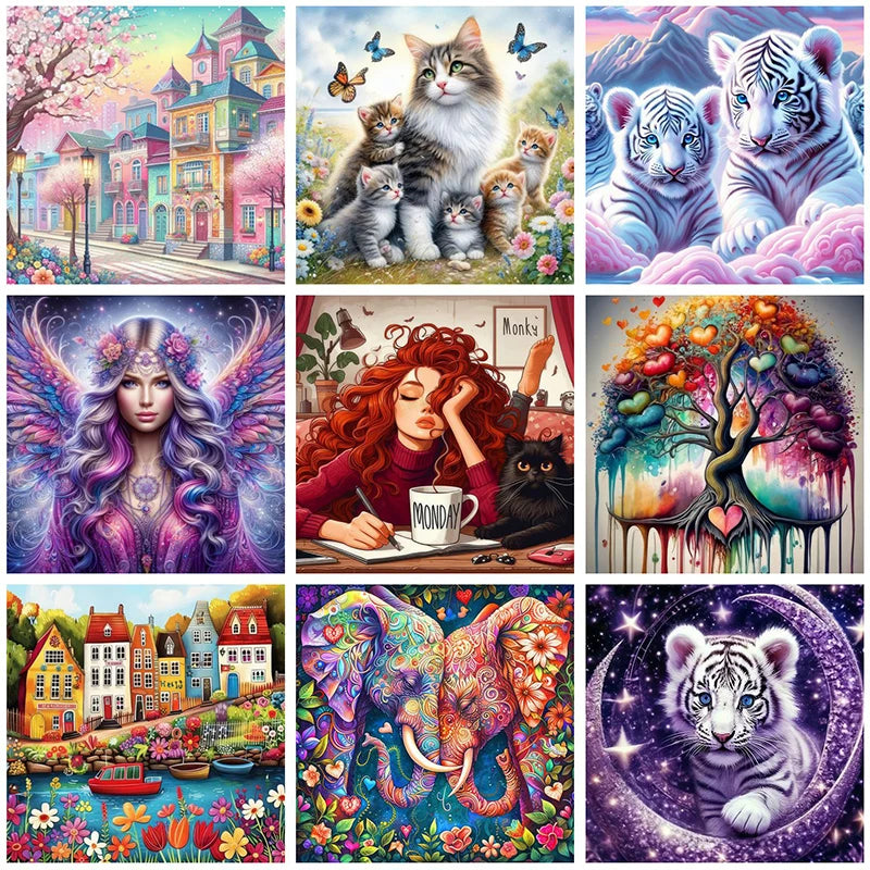 5D Diy Diamond Paintings Kits New 2025 Accessories 30x30 cm Wall Art Diamond Art Painting Kits Embroidery Full Crystal Mosaic