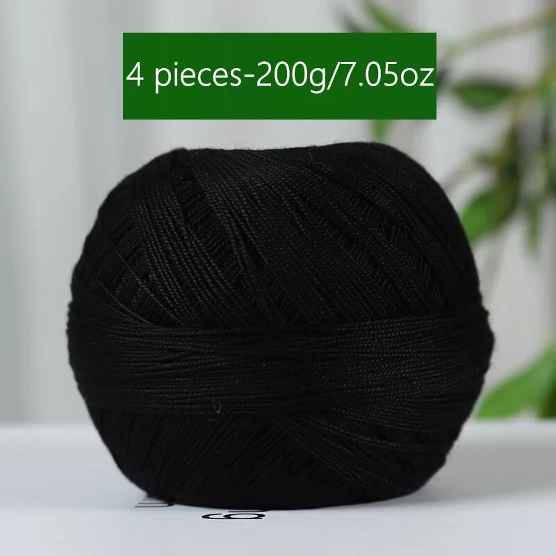 1PC Premium Mercerized Silk Lace Yarn Bundle-Soft, Durable, Vibrant Colors for DIY Knit & Crochet  Soft and Suitable for Summer