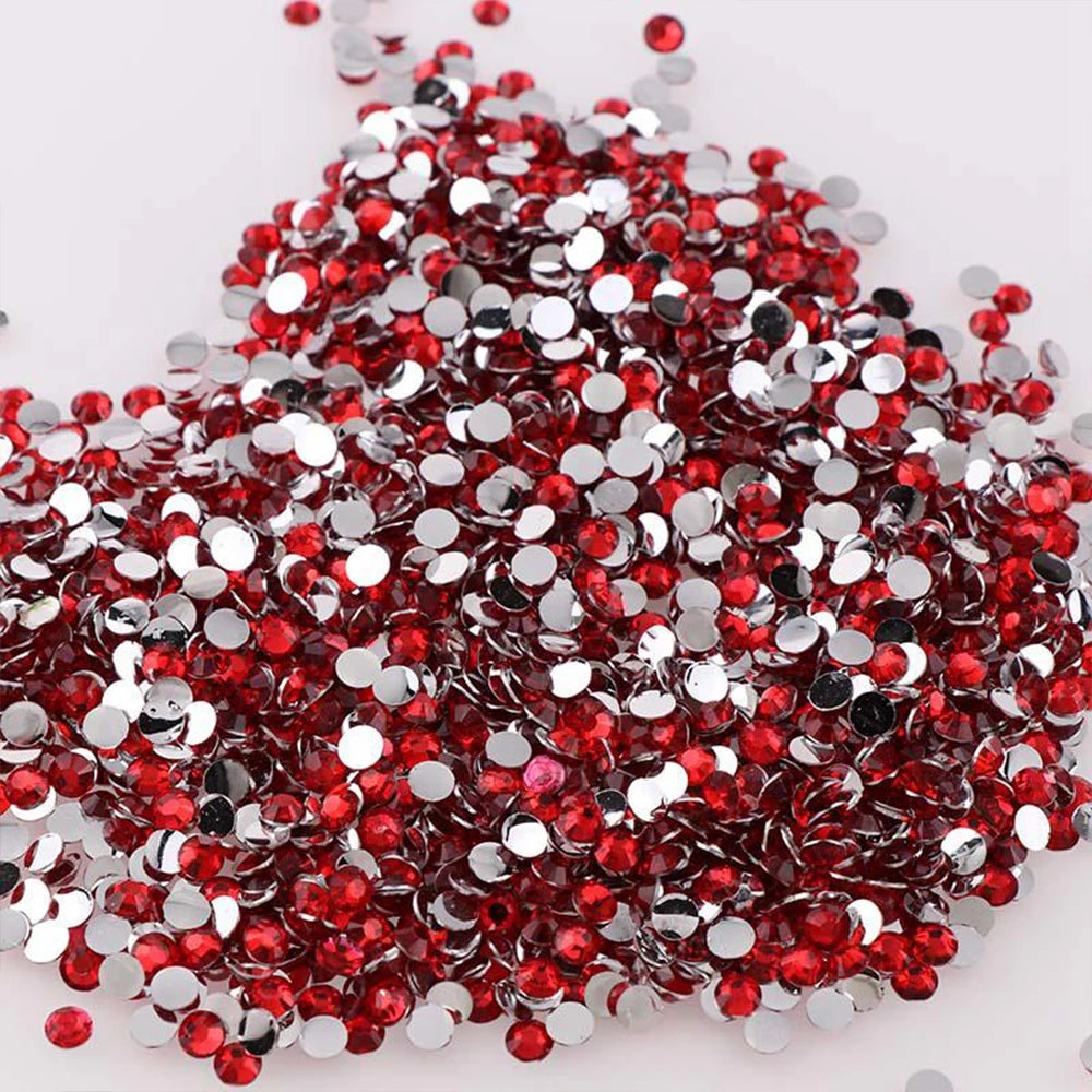 1000pcs Non Hot Fix Rhinestones 2/3/4mm Round Resin Flatback Crystal Rhinestone DIY Nail Art Jewelry Garment Decorations Glue On