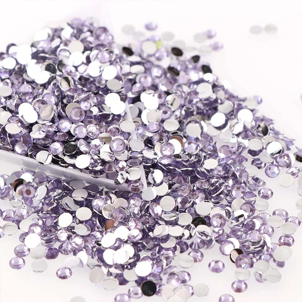 1000pcs Non Hot Fix Rhinestones 2/3/4mm Round Resin Flatback Crystal Rhinestone DIY Nail Art Jewelry Garment Decorations Glue On