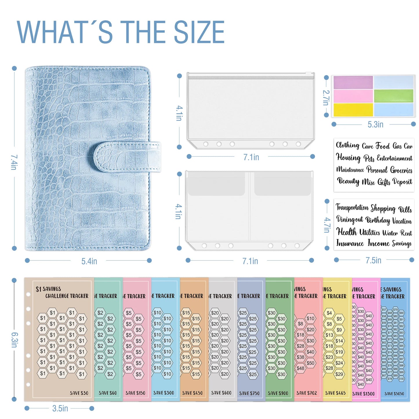 100 Envelopes Eave Money, 52 Weeks Save Challenge, 30 Days Save, Euros USD Cash Envelopes Budget Planner Easy To Save