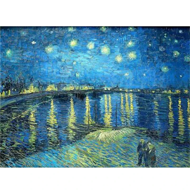 5D Diamond Painting by Number Van Gogh Starry Night Famous Art Picture Set for Embroidery Cross Stitch Home Decorations Gifts