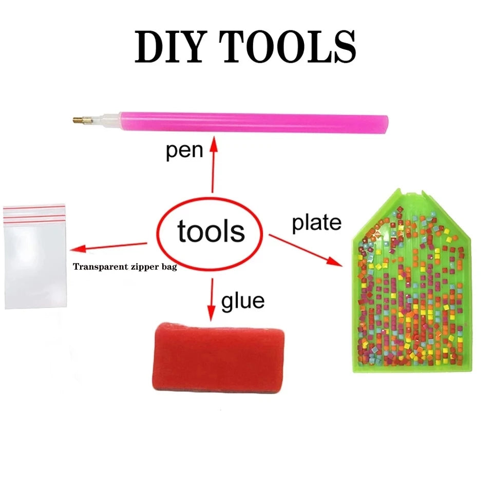 New 5D Diamond Painting Art DIY Golden Peacock Landscape Painting Full Diamond Mosaic Embroidery Diamond Home Decoration