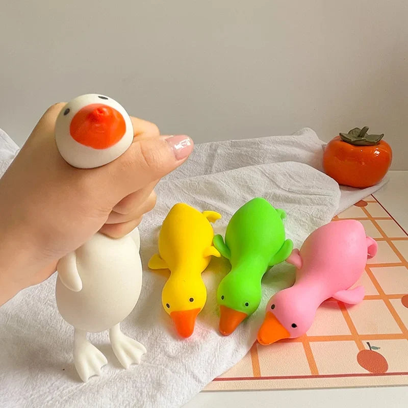 Kids Antistress Duck Squeeze Toys Goose Cute Kawaii Animals Vent Toys for Kids Adults Decompression Stretch Toys for Children