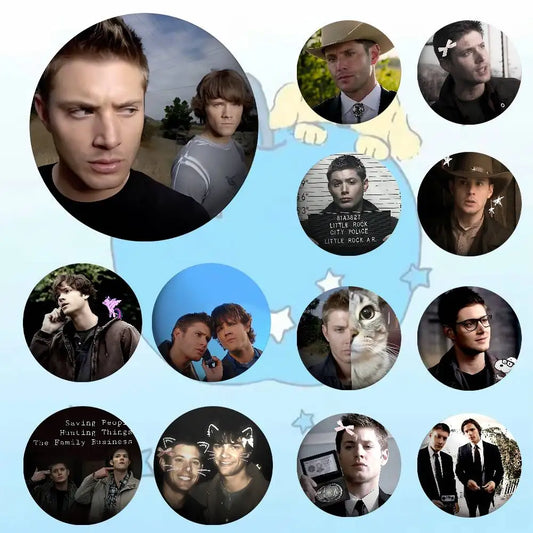 TV S-Supernatural Badges Badges Cartoon Round Brooches On Backpack Jacket Acrylic Button Pins Collection Gifts