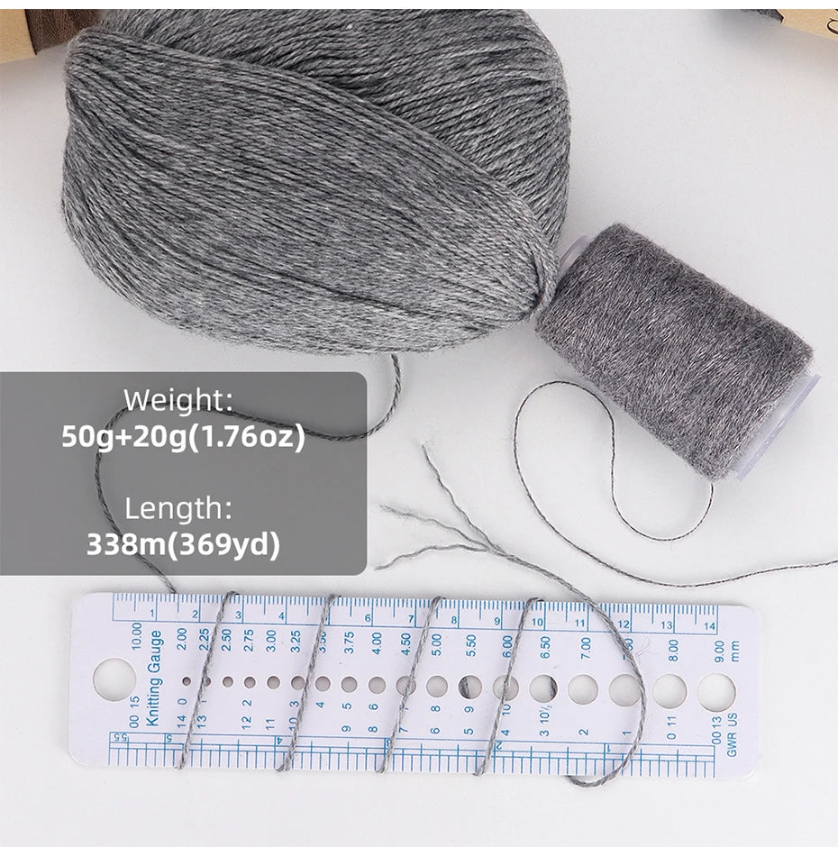 QJH 12 Set Luxurious Cashmere Yarn - Ultra-Soft & Premium Quality for Knitting Luxe Sweaters & Scarves, Hats - Yarn Enthusiasts