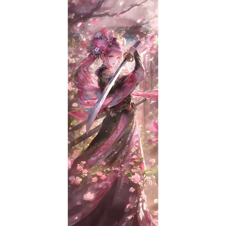 5D Diamond art Anime Character Embroidery Mosaic DIY Full Square Round Drill Fairy Moon Flower Imitation Diamond Cross-Stitch