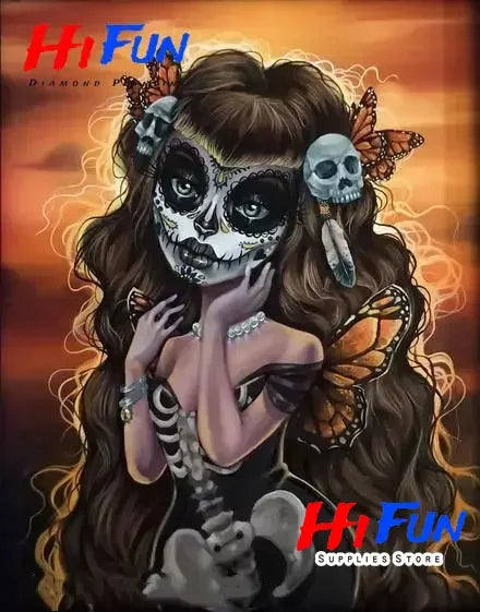 5D Diamond Painting Goth Girls Wonderland Collection Bizarre Art Full Square Diamond Embroidery Cross Stitch Diamond Mosaic Kit