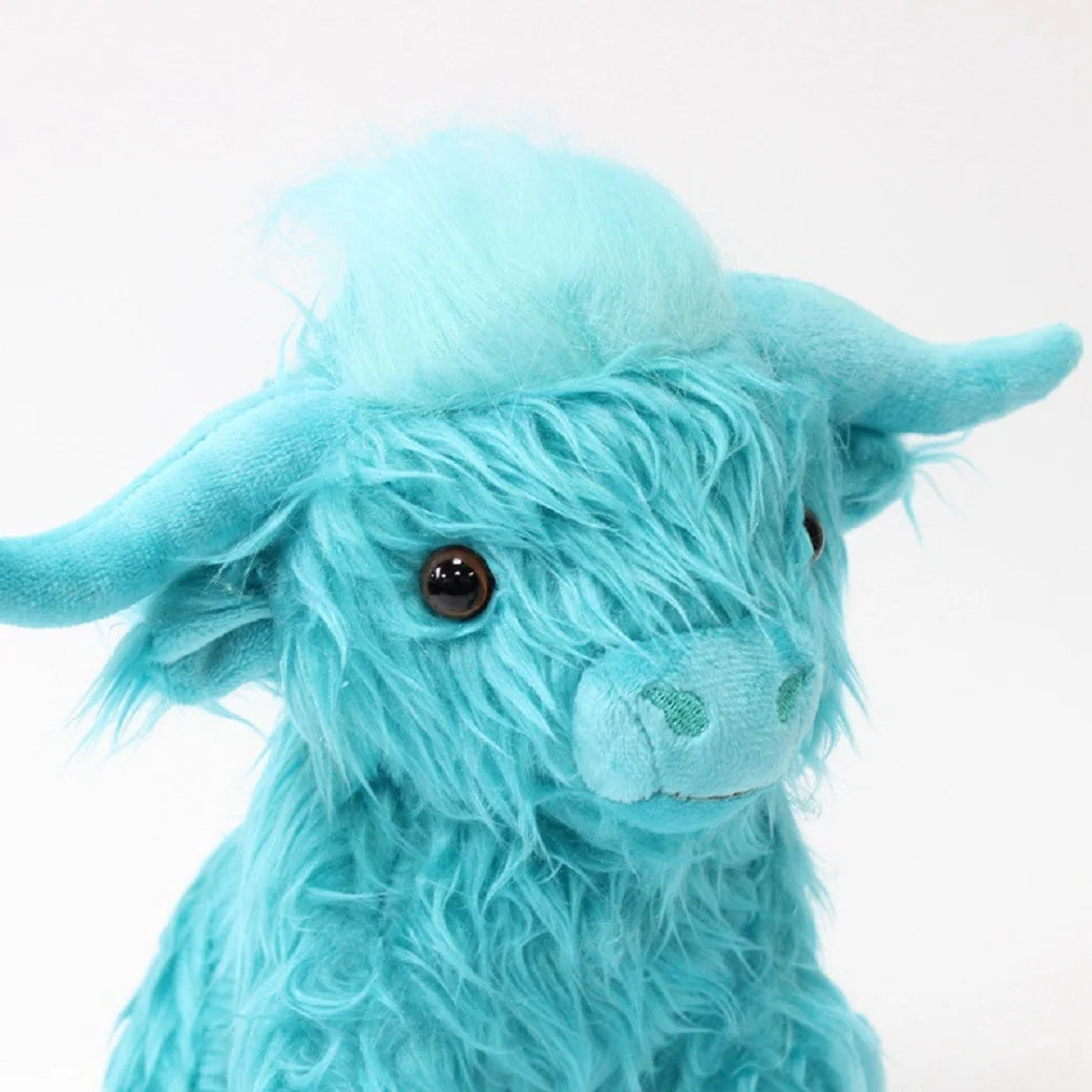 Cute Highland Cow Plush Toys Stuffed Animal Toy Dolls Simulation Long Hair Cow Plush for Kids Birthday Gift Home Decoration