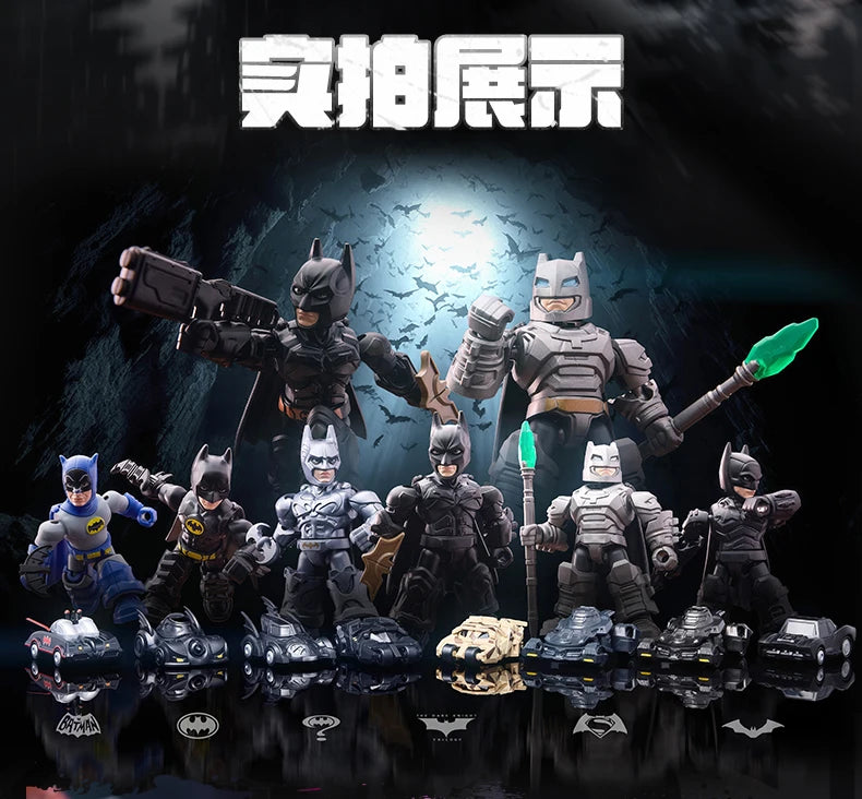 Original Blokees DC Marvel Hero Batman Star Edition Series Blind Box Toy Batman Motorcycle Collectible Perfect Christmas Gift