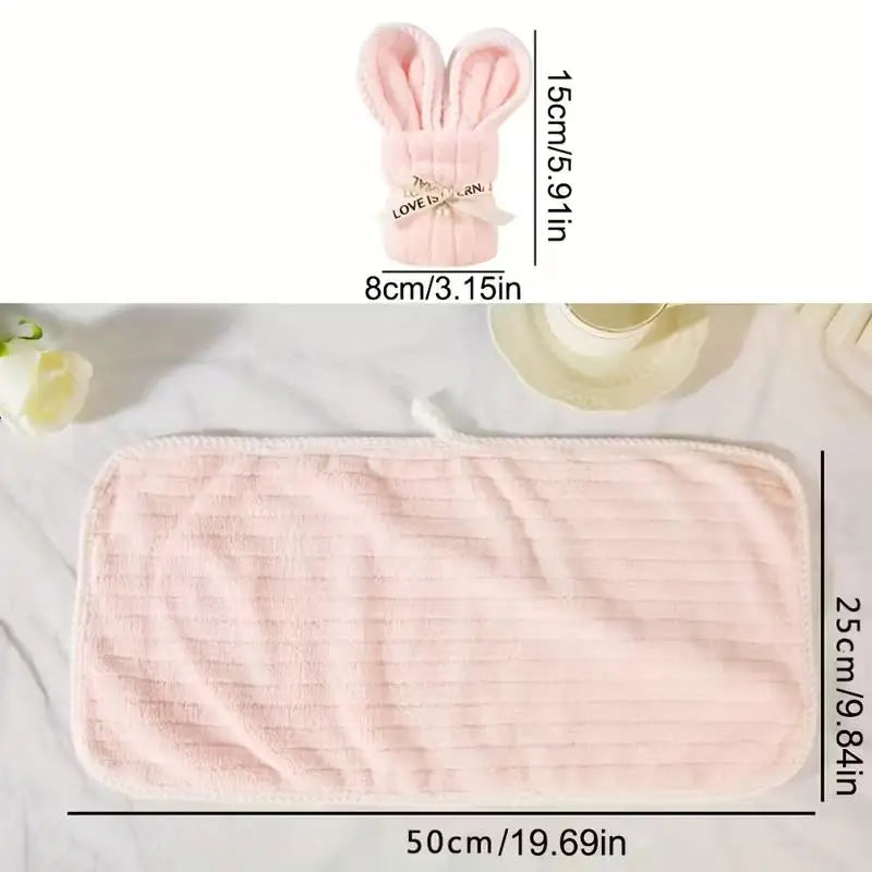5Pcs Rabbit Towel Set Easter Gift Home Kitchen Bathroom Decor Supplies Wedding Baby Shower Kids Birthday Party Favors Guest Gift