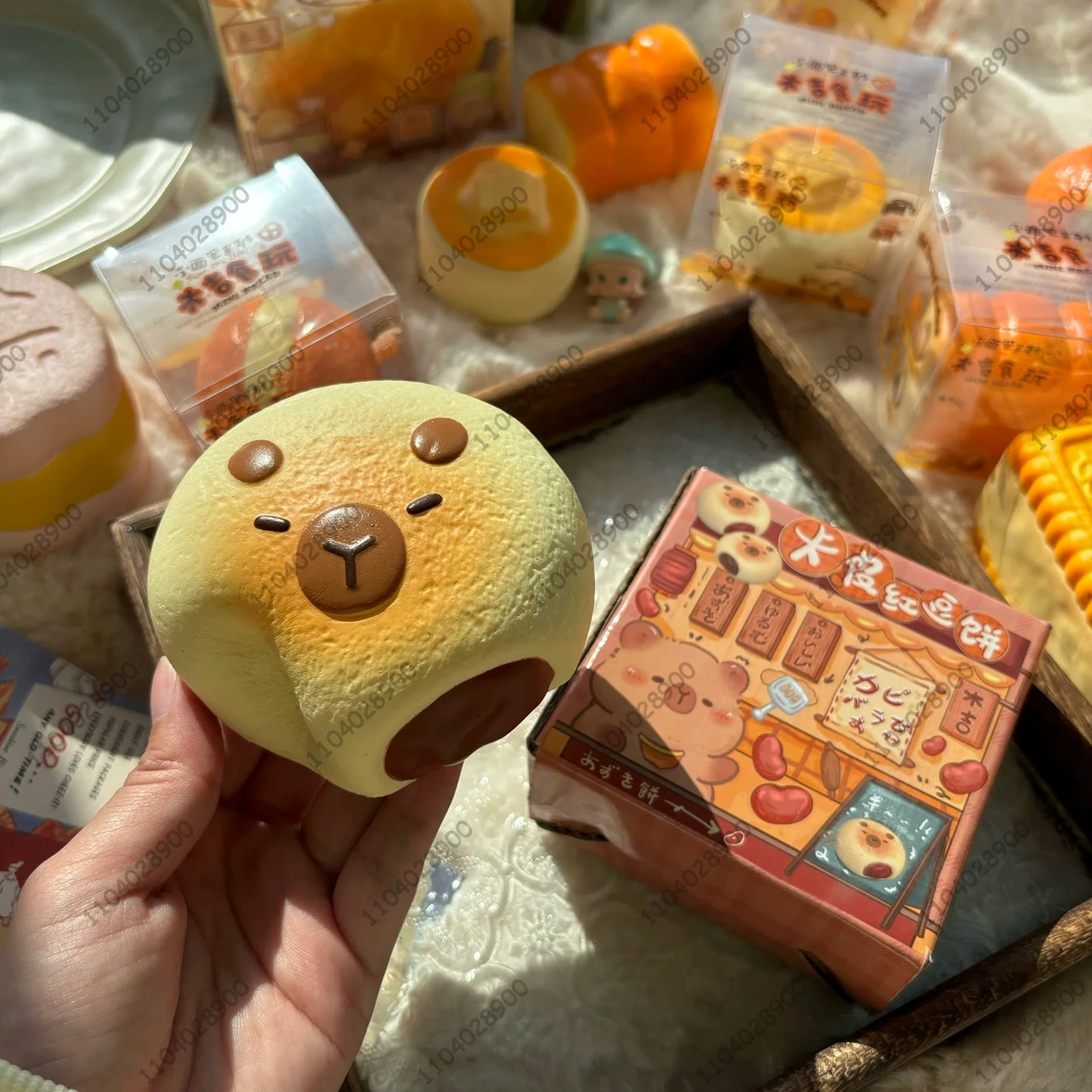 Capybara Bakery Slow Rising Squishy Capybara Toy Bread Pastry Cake Squeeze Stress Relief Hand Relaxing Gift Soft Rebound