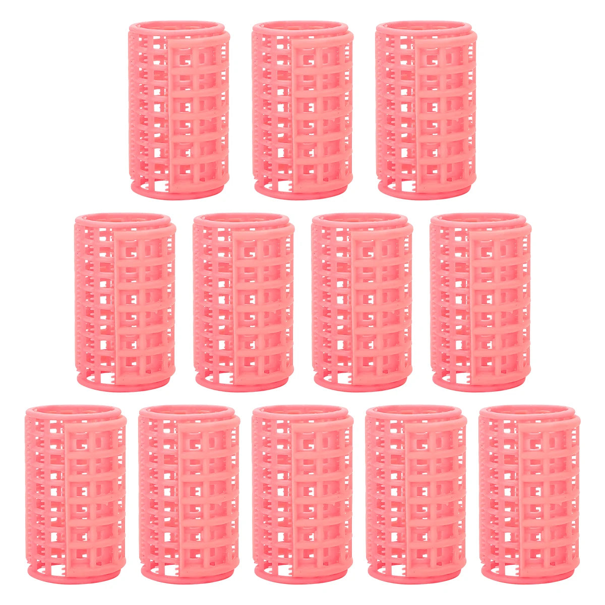 12Pcs Pink Hair Roller Sets Self Holding Hairdressing Curlers DIY Curly Hairstyle Tool For Women Hair Curler Styling Tools