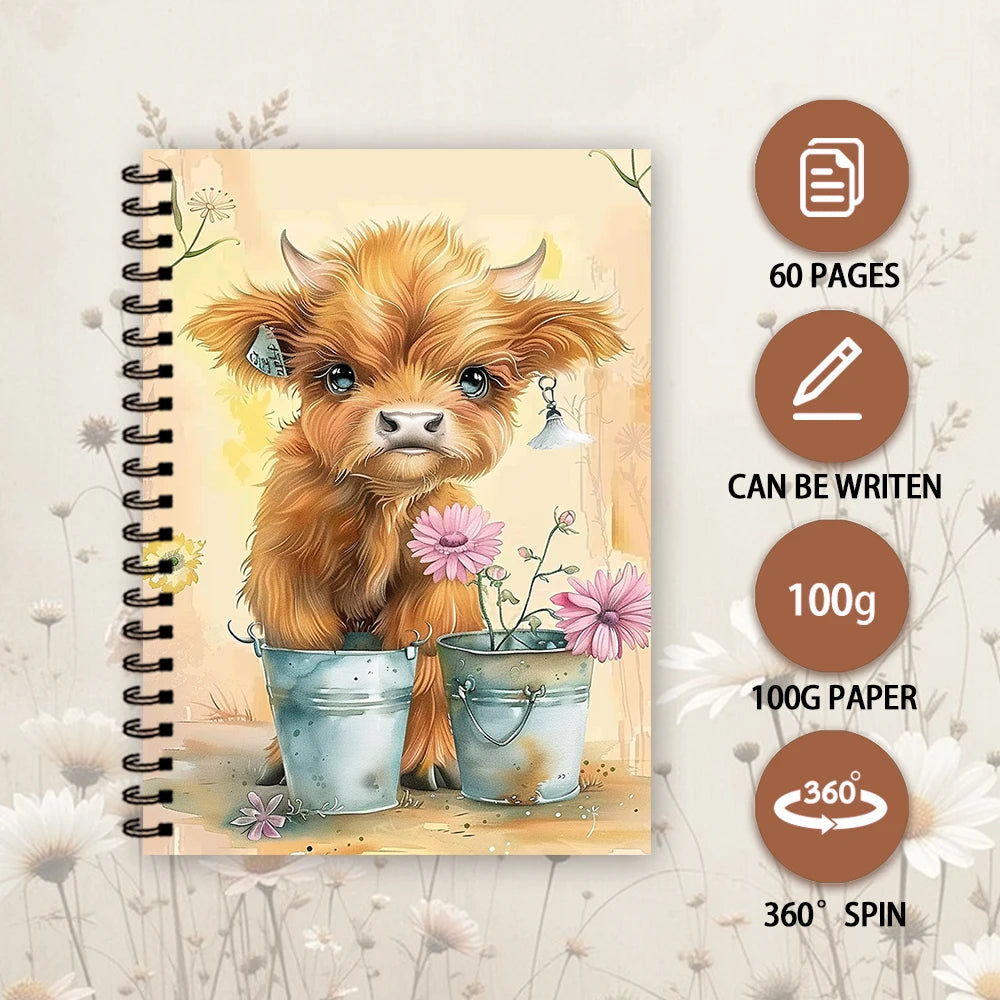 Highland Cow Notebook,Journal,Blank Lined Pages,Ideal Gift for Note-Taking, Inspiring for Men and Women, Perfect for Students