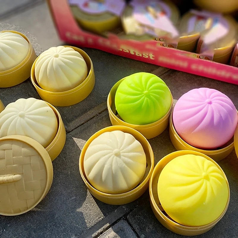 Giant Dumpling Squeeze Toys Anxiety Relief Fidget Toy Simulation Food Steamed Stuffed Bun Soft Squeeze Decompression Dough Toy