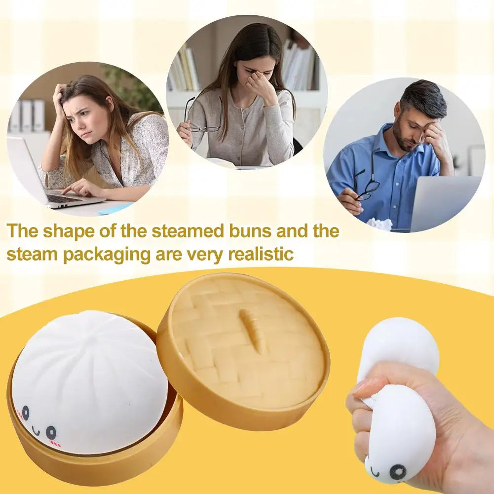 Colorful Dumpling Squishes Stress Balls Reusable Low Rebound Decompression Toys Unique Home Decoration Friend Birthday Gift