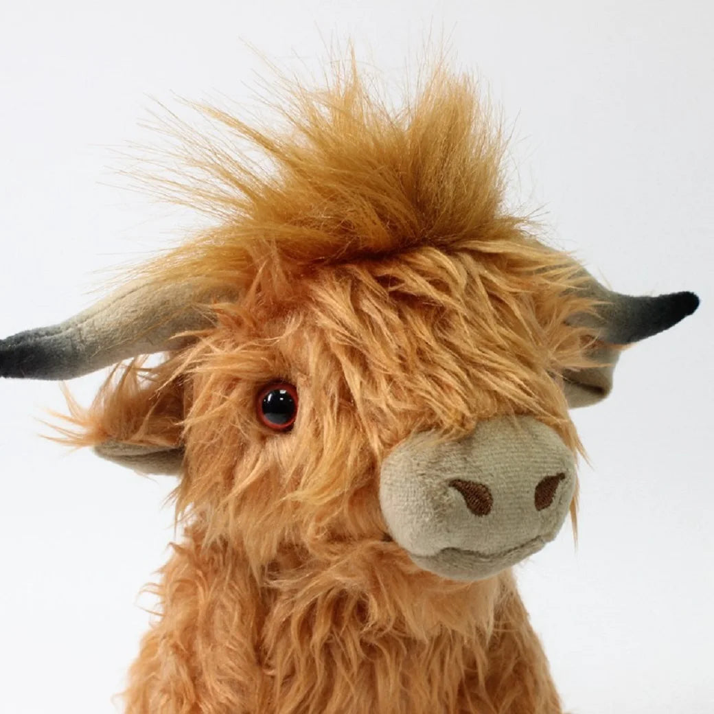 Cute Highland Cow Plush Toys Stuffed Animal Toy Dolls Simulation Long Hair Cow Plush for Kids Birthday Gift Home Decoration