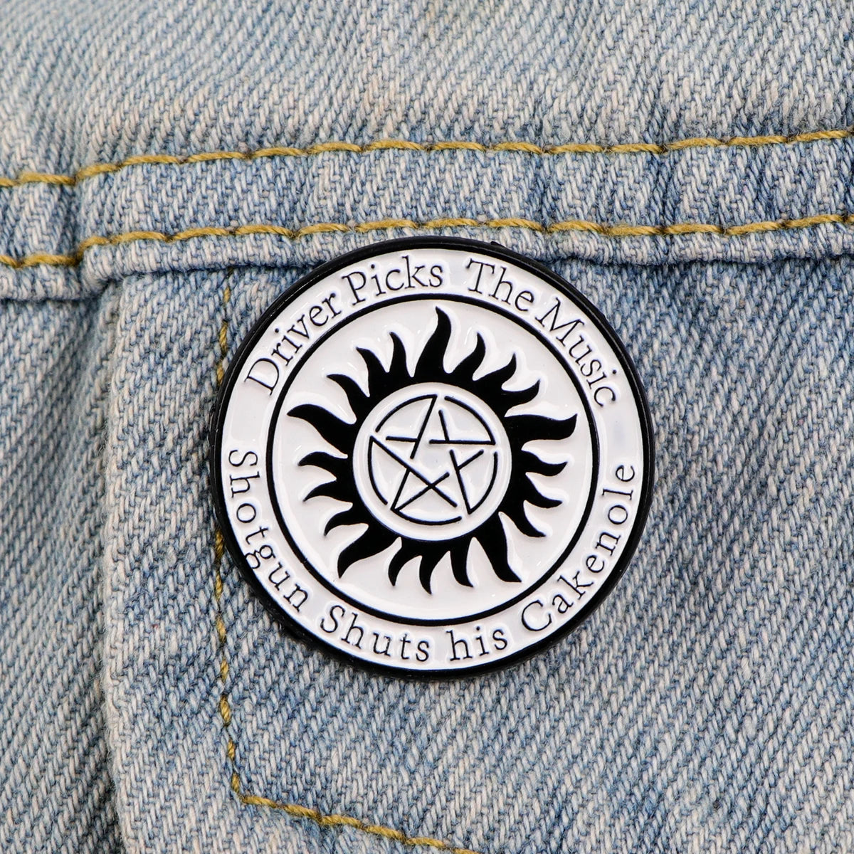 Classic TV Show Supernatural Brooches for Women Lapel Pins Badges on Backpack Clothing Accessories Creative Jewelry Fans Gift