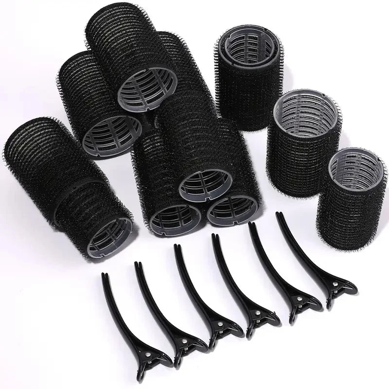 18pcs Hair Roller Set with Clips Self-Gripping Curlers for Long/Medium/Short Hair And Bangs Curling Iron Roller Hairstyling Tool