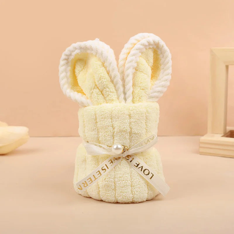 5Pcs Rabbit Towel Set Easter Gift Home Kitchen Bathroom Decor Supplies Wedding Baby Shower Kids Birthday Party Favors Guest Gift