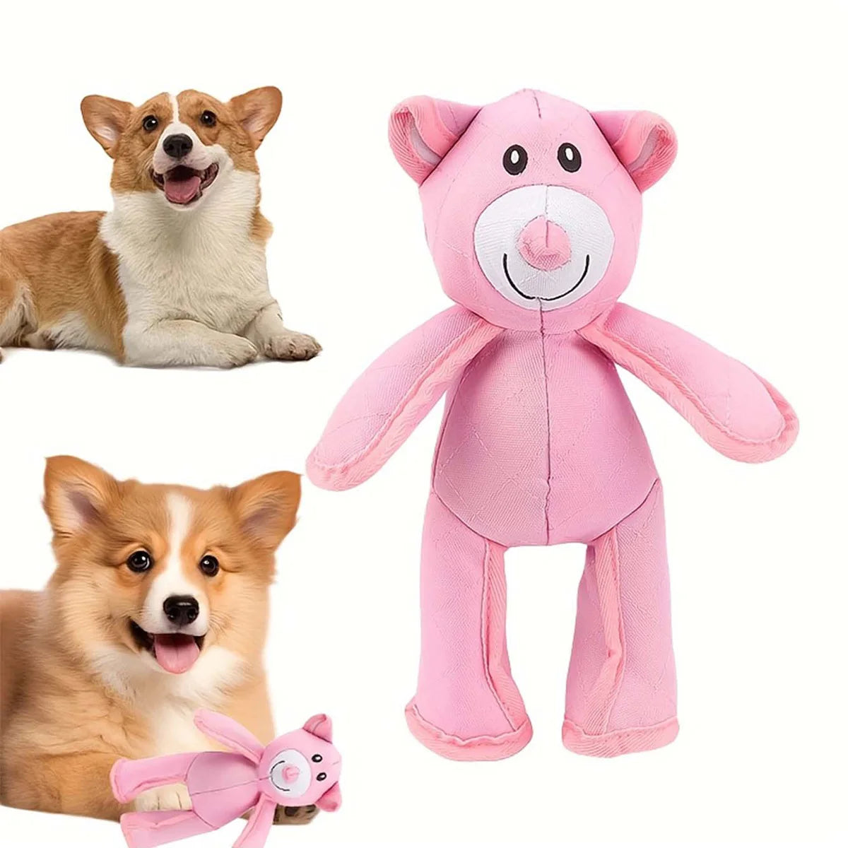 Squeaker Teddy Bear Dog Toys Aggressive Chewers Indestructible Stuffed Plush Dog Squeaky Toys Keep Them Busy For All Dogs Breeds