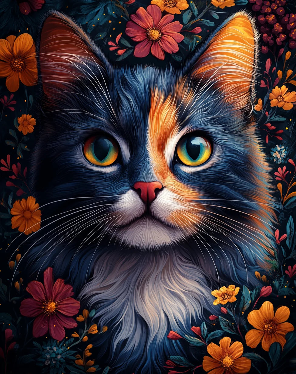 GATYZTORY Painting Paints By Numbers Cat Abstract Cute Picture Gifts Artwork Drawing By Numbers Picture Digital Home Decoration