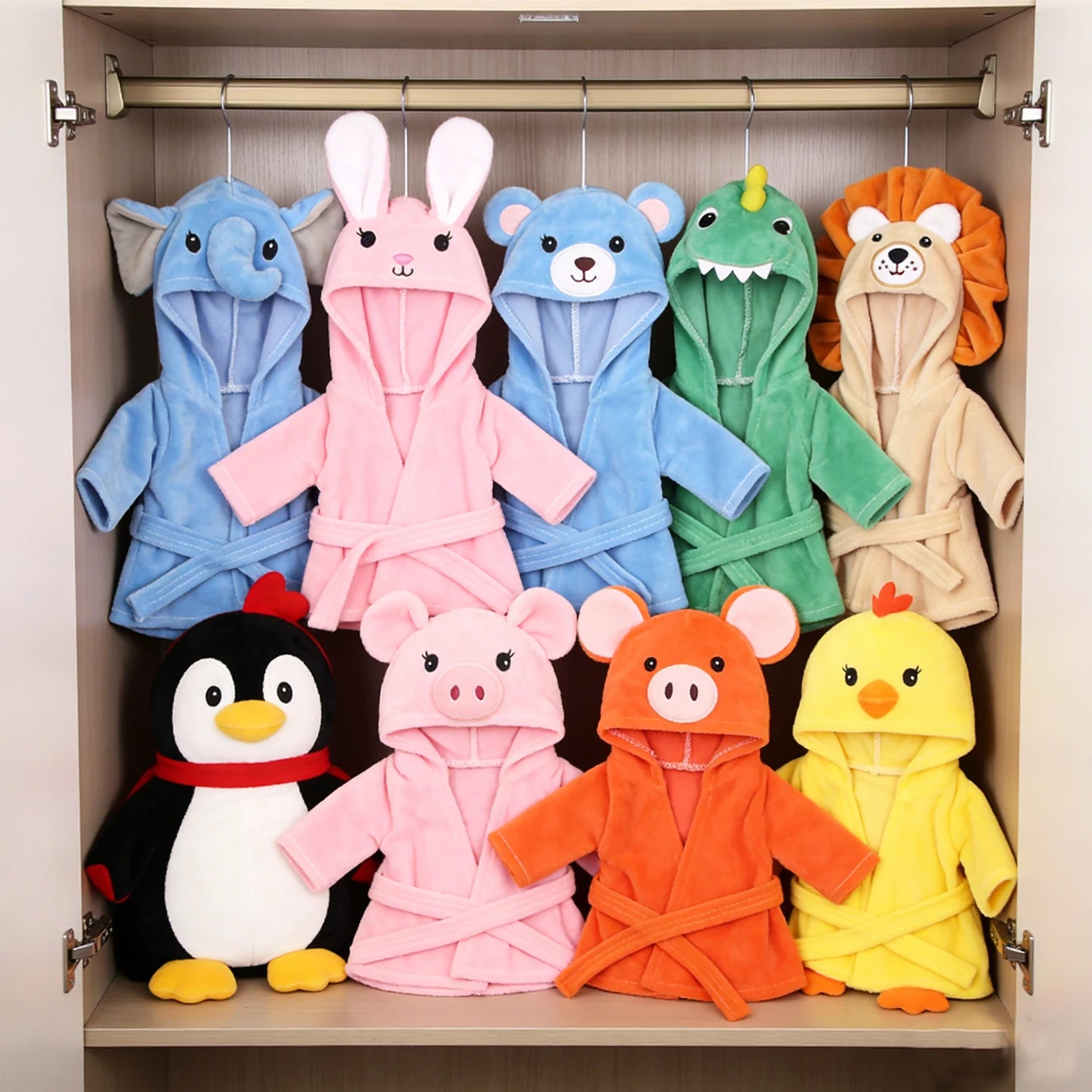 Doll Clothes Night-robe For 18 Inch American Doll Cartoon Animal Pajamas For 43cm Baby Girl Doll,OG,Russia,DIY Doll Girl's Gift
