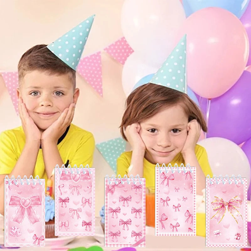 10pcs Pink Bow Notebook Mini