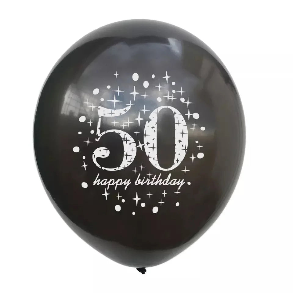 18 21 30 40 Year Happy Birthday Paper Banners Birthday Party Decorations Adult Black Gold Anniversary Party Supplies Photo Props