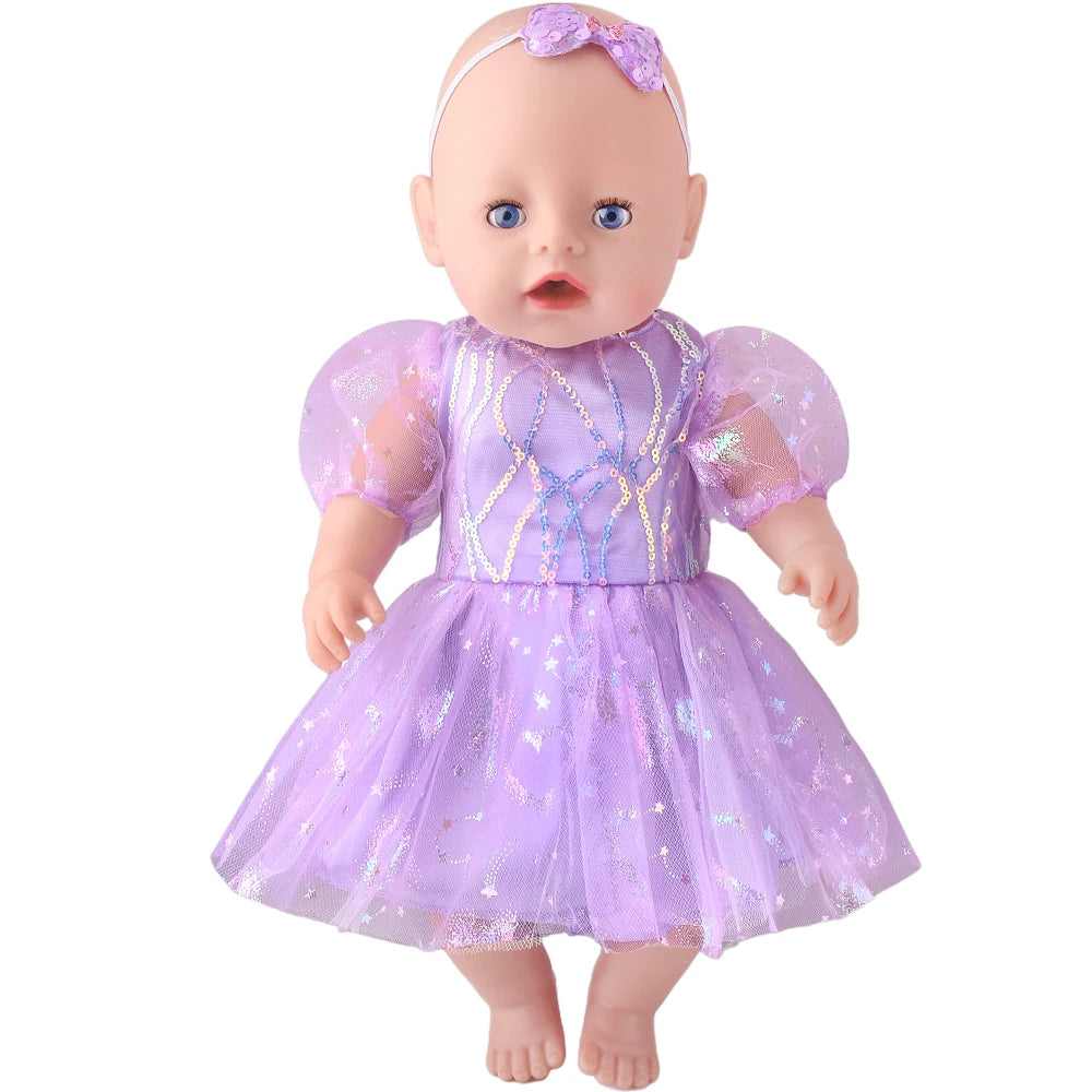 Cute Princess Tutu Skirt American 18 Inch Girl Doll Tulle Dress Children Toys Ours & Generation Dolls Cute Skirt Accessories
