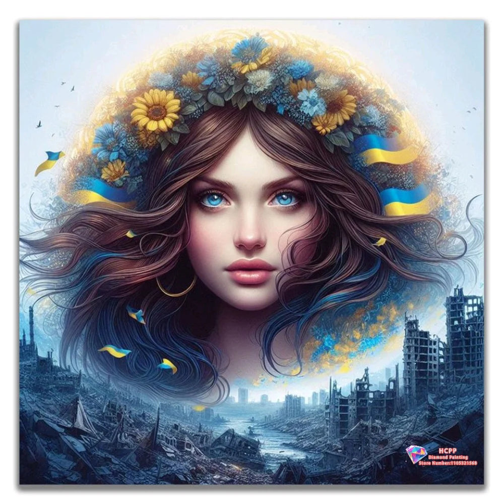 Beauty Diamond Painting Kit Square Round Diamond 5D DIY Mosaic Cross Embroidery Handmade Art Unique Exquisite Gift Home Decor