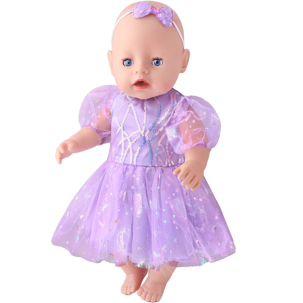 Cute Princess Tutu Skirt American 18 Inch Girl Doll Tulle Dress Children Toys Ours & Generation Dolls Cute Skirt Accessories