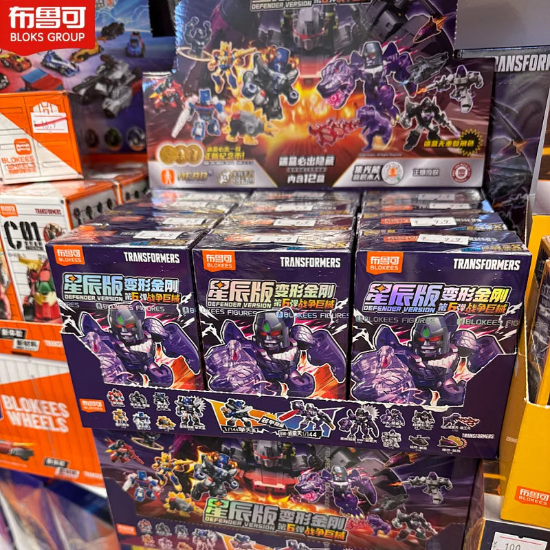 Original Blokees Transformers Starry Edition Vol.6 Optimus Prime Megatron Vortex Brawl Swindle Armored Robot Blind Box Toy Gifts