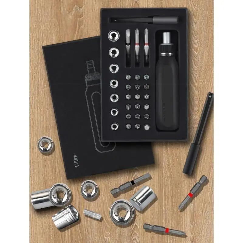 R9UF Screwdriver Ratchet Screw Driver Set Upgraded Capacity 9 in 1 / 37 in 1 Bits Press Type Magazine Design