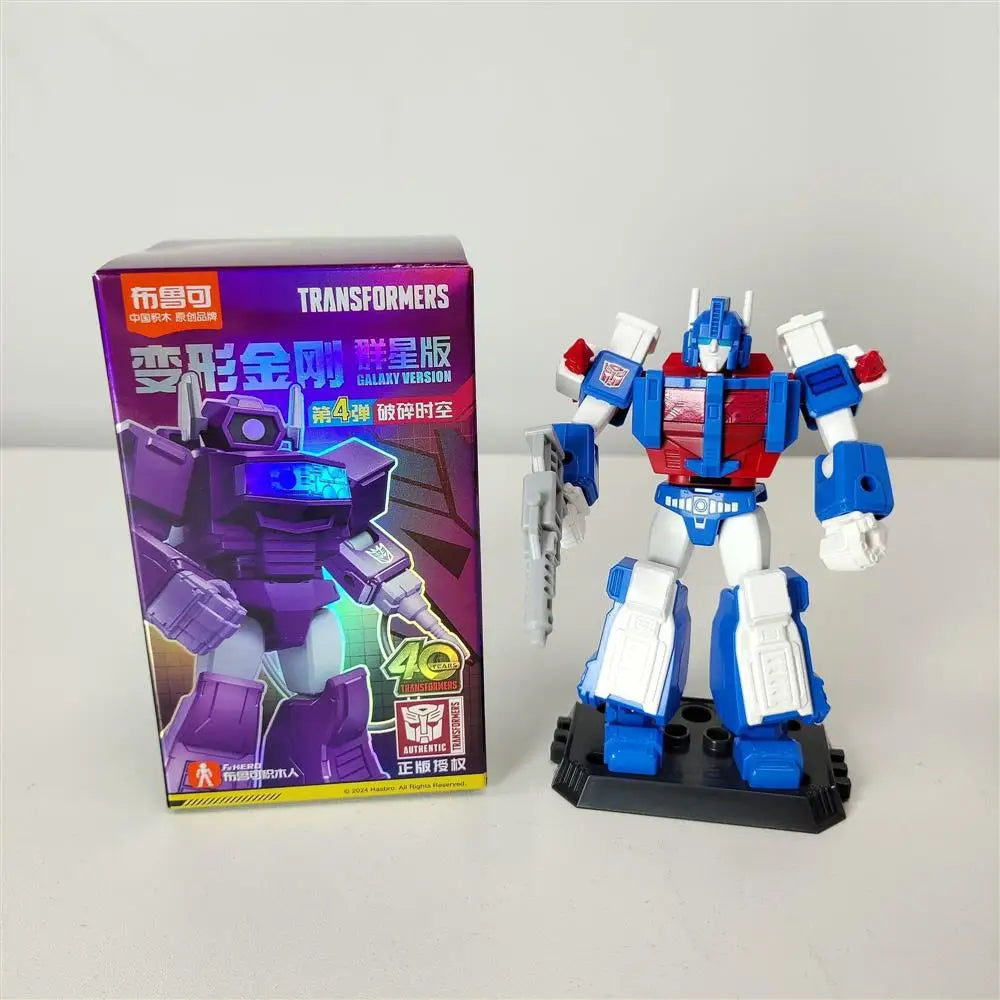 Blokees Transformers One Anime Movies Optimus Prime Bumblebee Starscream Soundwave Shockwave Cartoon Anime Robot Assembled Toy