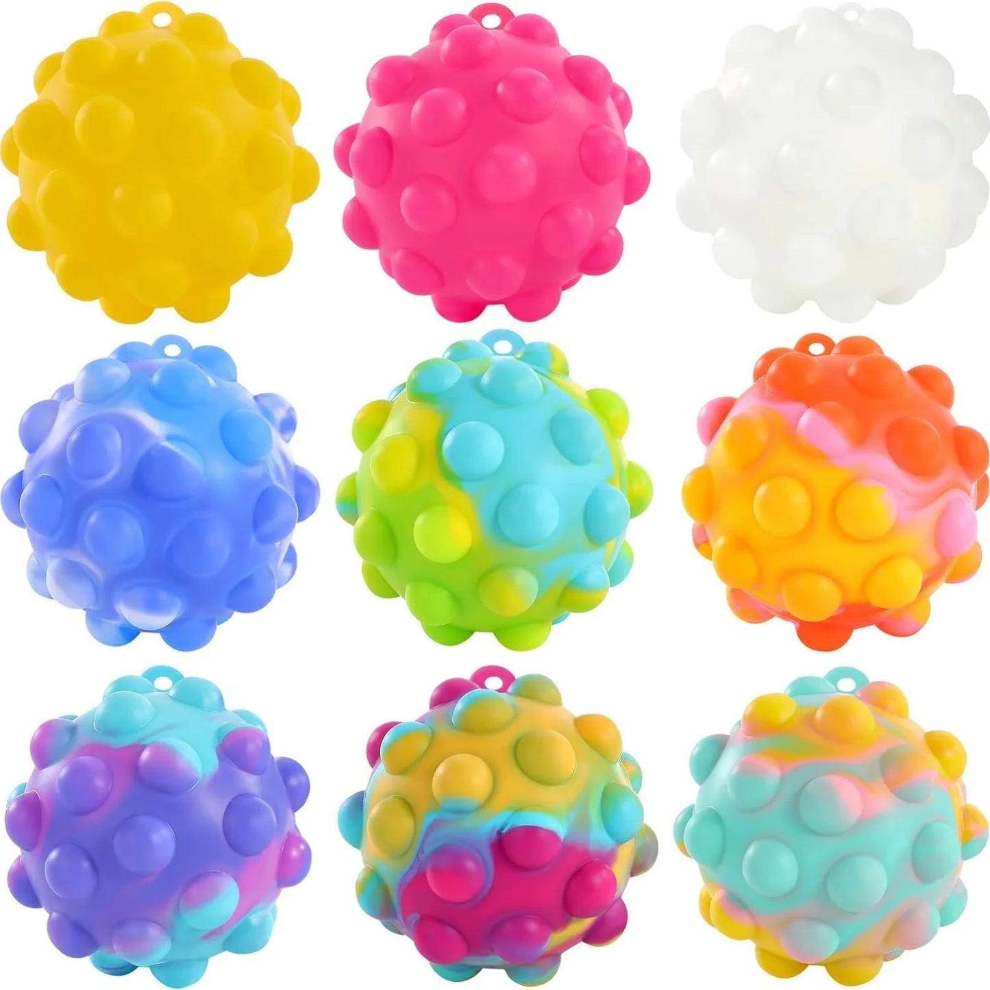1/2/4PCS Pop Fidget Toys Bulk 3D Stress Balls for Kids Party Favors Autism Sensory Toys Squeeze Toys for Adult Stress Relief