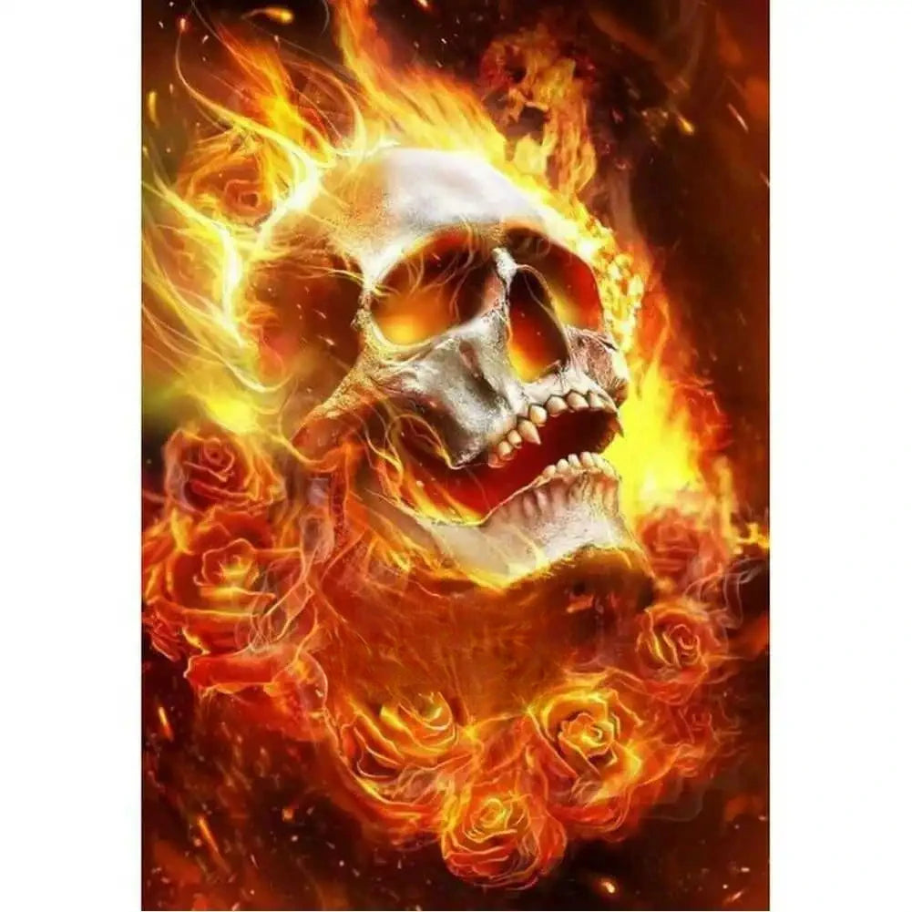 Oil Painting By Numbers Gothic Skull Death God Number Drawing Canvas DIY Pictures By Numbers Home Decor