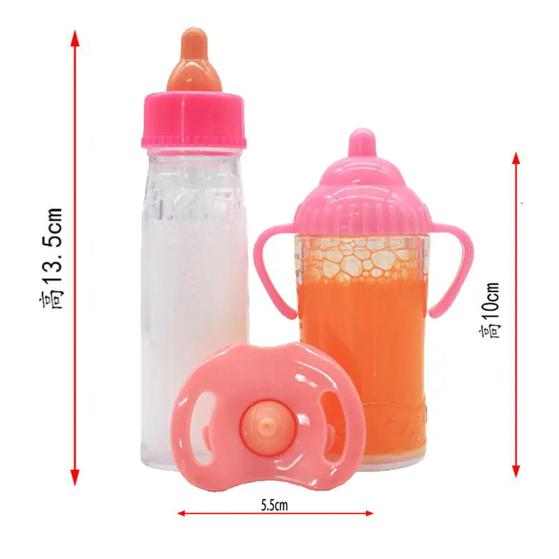 Baby Disappearing Doll Feeding Set Wear For Reborn Baby Doll, Multiple Baby Doll Accessories, Children Best Birthday Gift.